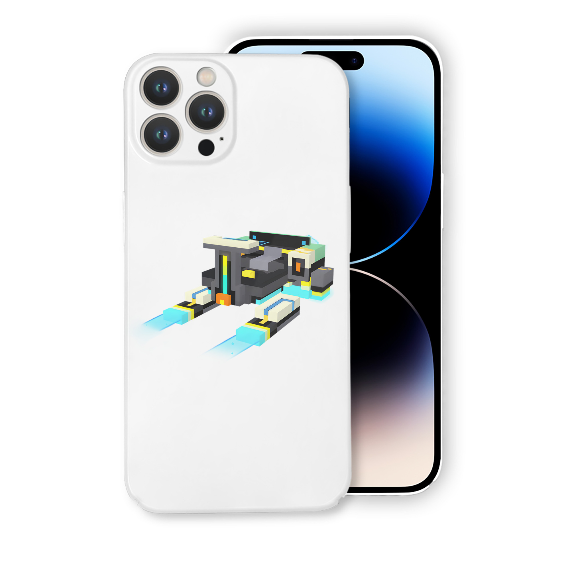 （画像用） マインクラフト ブロックの世界 Minecraft MC Block world 【iPhone 14シリーズ対応】ハードケース